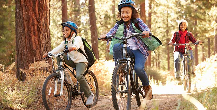 Family bicycling